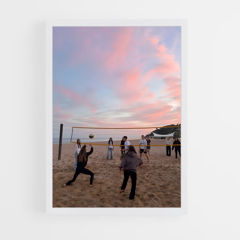 Poster Spike sur la Plage – affiche Beach-volley (vue 3)